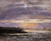 尤金 布丹 : Deauville, Sunset on the Beach